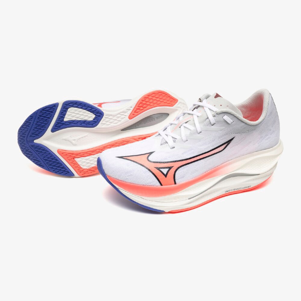 ミズノ（MIZUNO）（レディース）【8月6日発売開始予定】ランニングシューズ  部活 ウエーブ リベリオン フラッシュ 3 ホワイト ピンク J1GD253521