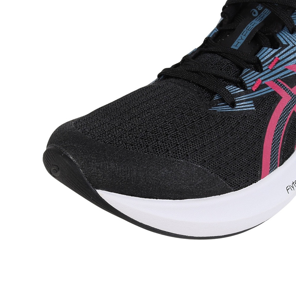 アシックス（ASICS）（レディース）ランニングシューズ トレーニングシューズ ハイパー スピード 5 ブラック レッド 1012B863.001