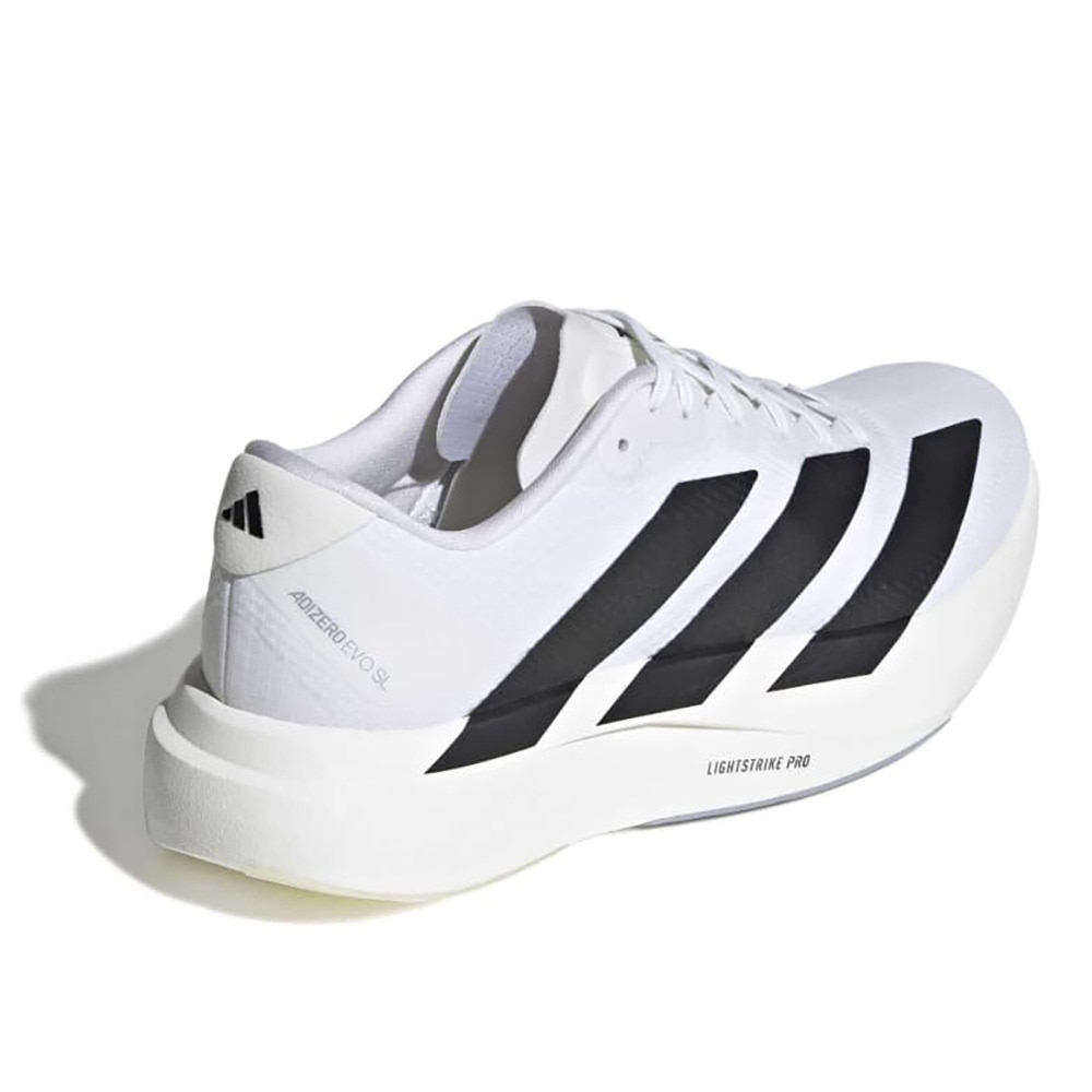 アディダス（adidas）（レディース）ランニングシューズ トレーニングシューズ 部活 アディゼロ エヴォ SL ランニング ホワイト ブラック OPU30-JR4736 