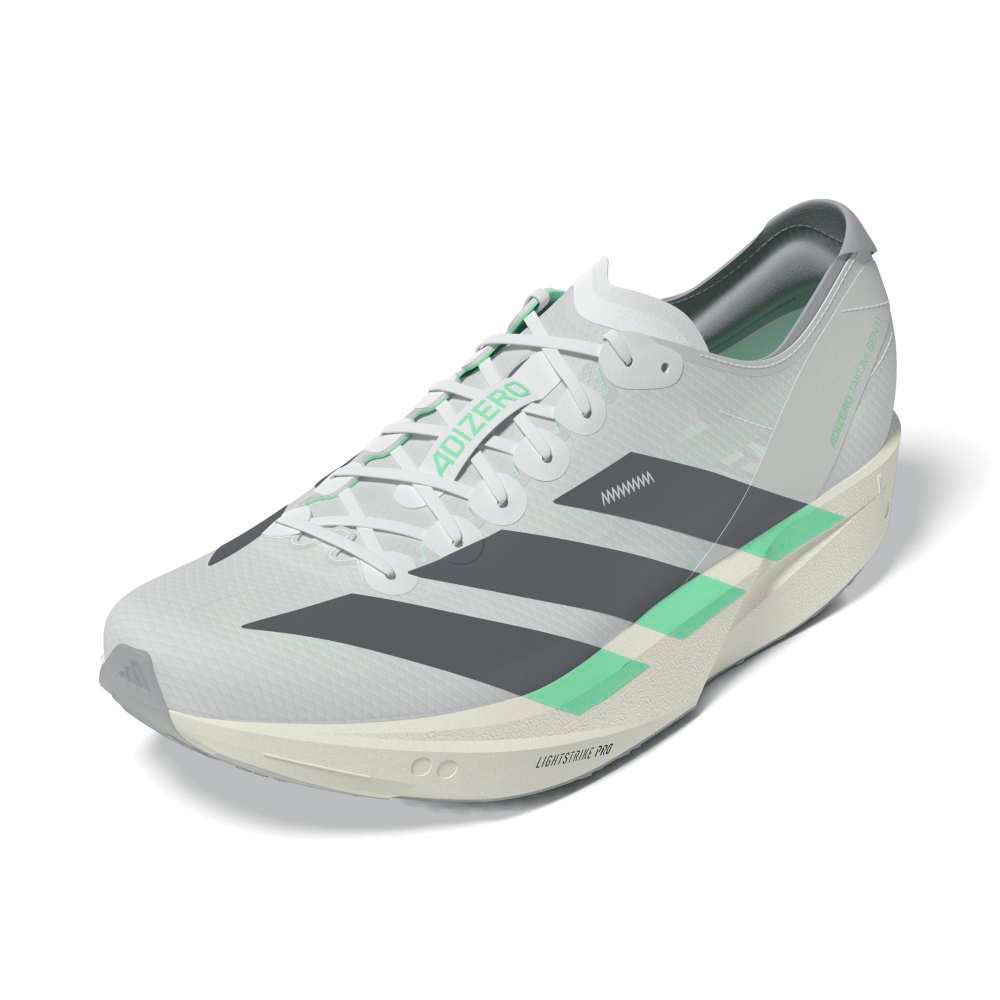 アディダス（adidas）（レディース）ランニングシューズ トレーニングシューズ 部活 アディゼロ タクミ セン 11 ホワイト シルバー NMQ29-KH8901 スポーツ シューズ