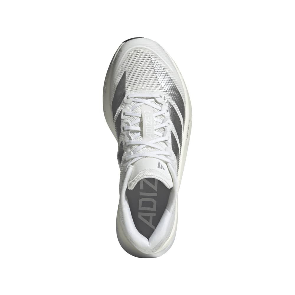 アディダス（adidas）（レディース）ランニングシューズ トレーニングシューズ 部活 アディゼロ ボストン 13 ホワイト シルバー ONE39-JS4948 スポーツ シューズ