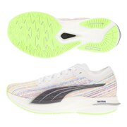 プーマ（PUMA）（レディース）ランニングシューズ ディヴィエイト ニトロ スペクトラ ホワイト 19530501 スニーカー ジョギング 耐久性 駅伝 部活 マラソン 