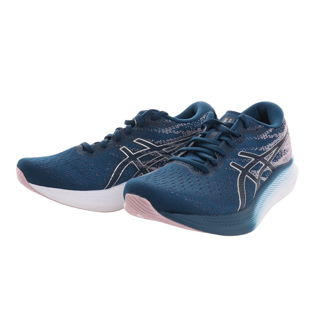 アシックス（ASICS）（レディース）ランニングシューズ エボライド 3 ブルー 1012B184.400 スニーカー トレーニング ジョギング 軽量 駅伝 部活 マラソン 