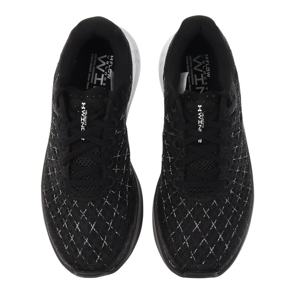 アンダーアーマー（UNDER ARMOUR）（レディース）ランニングシューズ フロー ベロシティ ウインド 2 ブラック 3024911 003 スニーカー トレーニング 軽量