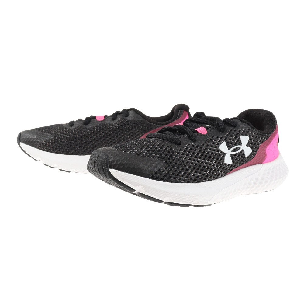 アンダーアーマー（UNDER ARMOUR）（レディース）ランニングシューズ チャージド ローグ3 ブラック ピンク 3024888 004 スニーカー