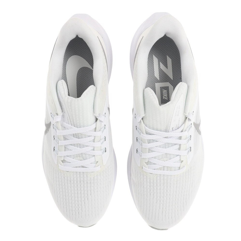 ナイキ（NIKE）（レディース）ランニングシューズ エア ズーム ペガサス 39 ホワイト DH4072-100 スニーカー 厚底 プレート ジョギング 駅伝 部活 マラソン ★★★