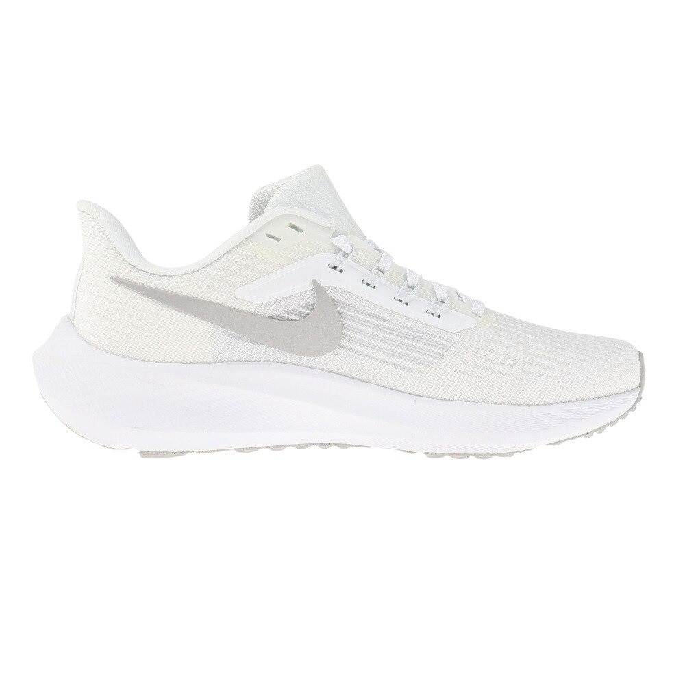 ナイキ（NIKE）（レディース）ランニングシューズ エア ズーム ペガサス 39 ホワイト DH4072-100 スニーカー 厚底 プレート ジョギング 駅伝 部活 マラソン ★★★