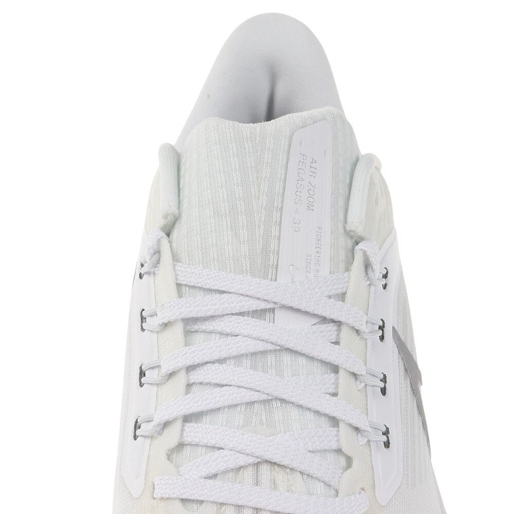 ナイキ（NIKE）（レディース）ランニングシューズ エア ズーム ペガサス 39 ホワイト DH4072-100 スニーカー 厚底 プレート ジョギング 駅伝 部活 マラソン ★★★