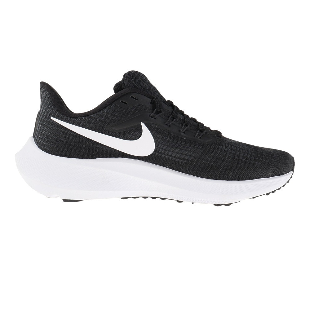 ナイキ（NIKE）（レディース）ランニングシューズ エア ズーム ペガサス 39 ワイド ブラック ホワイト DM0173-001 スニーカー 厚底 プレート 駅伝 マラソン 