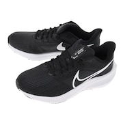 ナイキ（NIKE）（レディース）ランニングシューズ エア ズーム ペガサス 39 ワイド ブラック ホワイト DM0173-001 スニーカー 厚底 プレート 駅伝 マラソン 