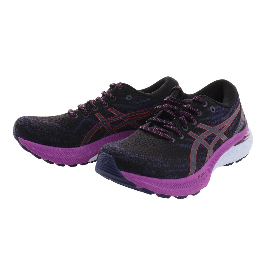 アシックス（ASICS）（レディース）ランニングシューズ ゲルカヤノ 29 GEL-KAYANO29 ブラック パープル 1012B272.003 スニーカー 厚底 プレート 軽量 ジョグ