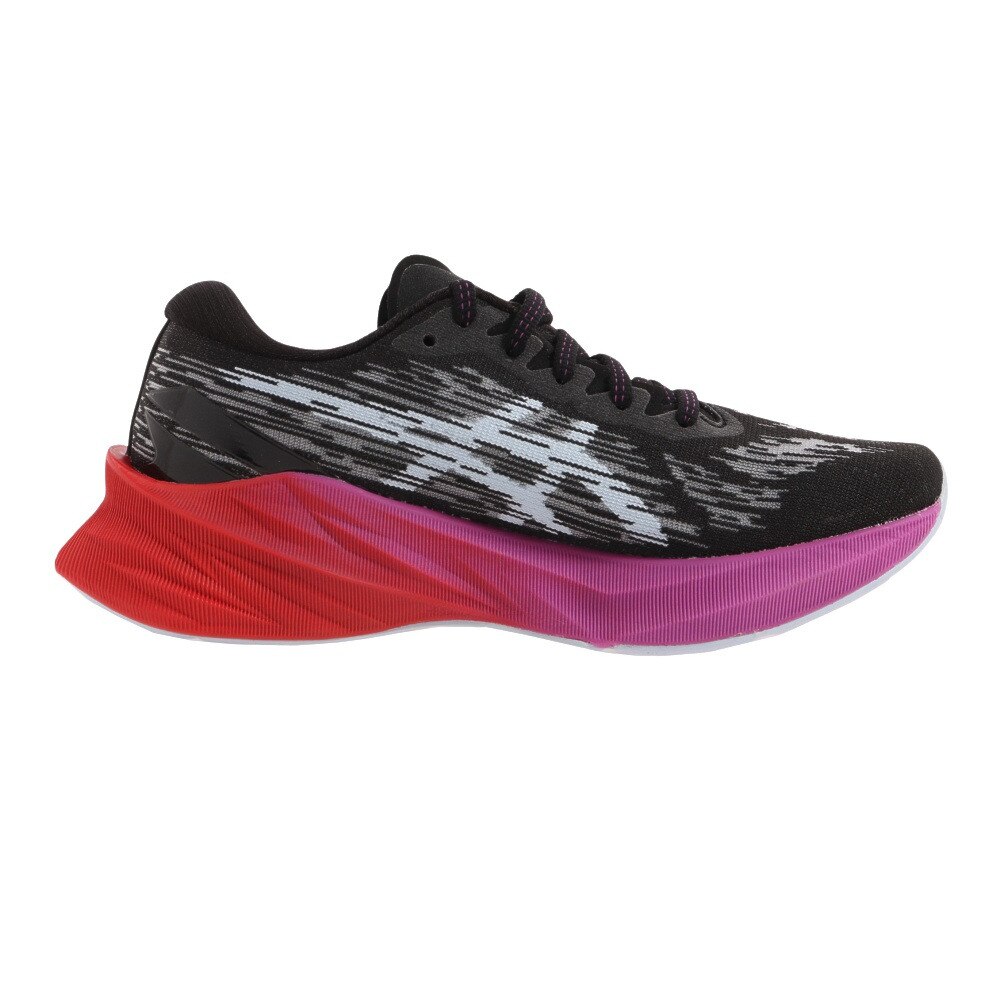 アシックス（ASICS）（レディース）ランニングシューズ ノバブラスト 3 ブラックパープル 1012B288.002 スニーカー 厚底 プレート  ジョギング 軽量 駅伝 部活
