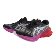 アシックス（ASICS）（レディース）ランニングシューズ ノバブラスト 3 ブラックパープル 1012B288.002 スニーカー 厚底 プレート ジョギング 軽量 駅伝 部活