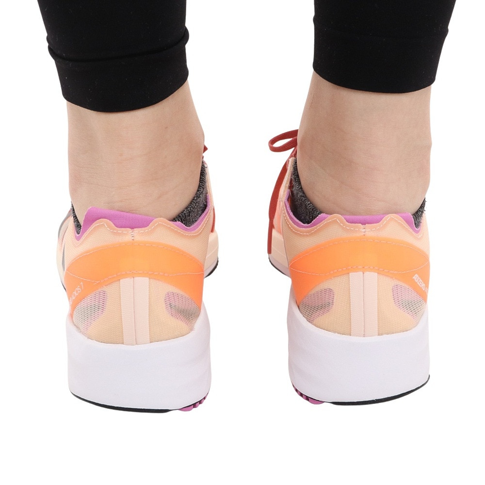 アディダス（adidas）（レディース）アディゼロ ジャパン 7 オレンジ GX6649 ランニングシューズ ジョギング スニーカー ウォーキング  陸上 運動靴 マラソン