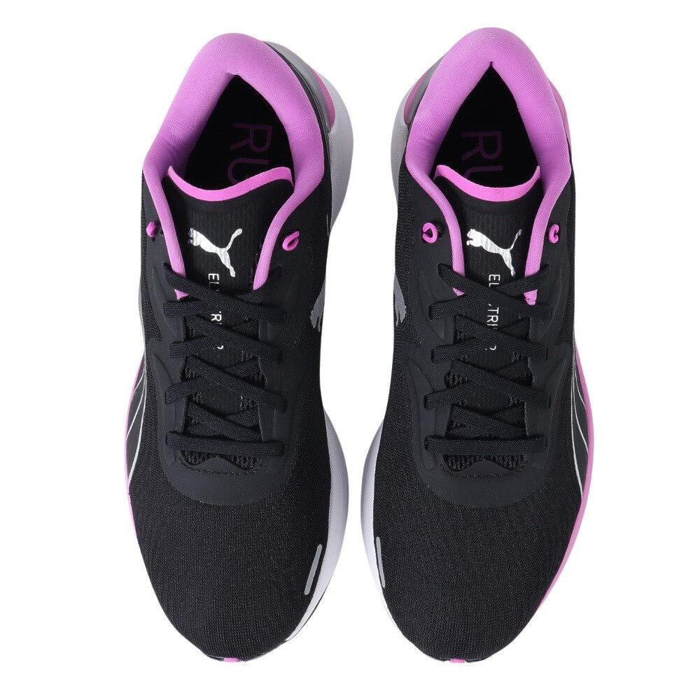 プーマ（PUMA）（レディース）ランニングシューズ レディース 黒 エレクトリファイ ニトロ 2 ブラックパープル 37689802 スニーカー 