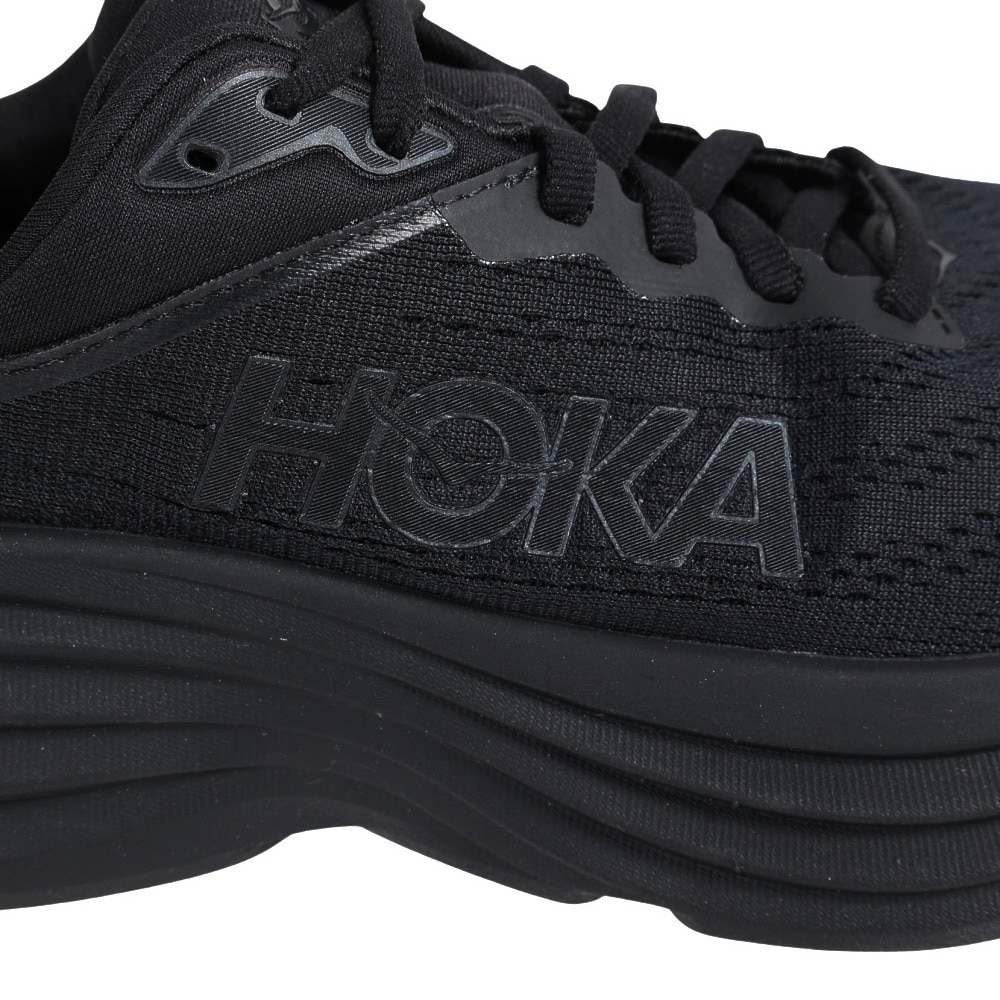 ホカ（HOKA）（レディース）ランニングシューズ BONDI 8 Wide ボンダイ8 ワイド ブラック 1127954-BBLC スニーカー トレーニング ジョギング