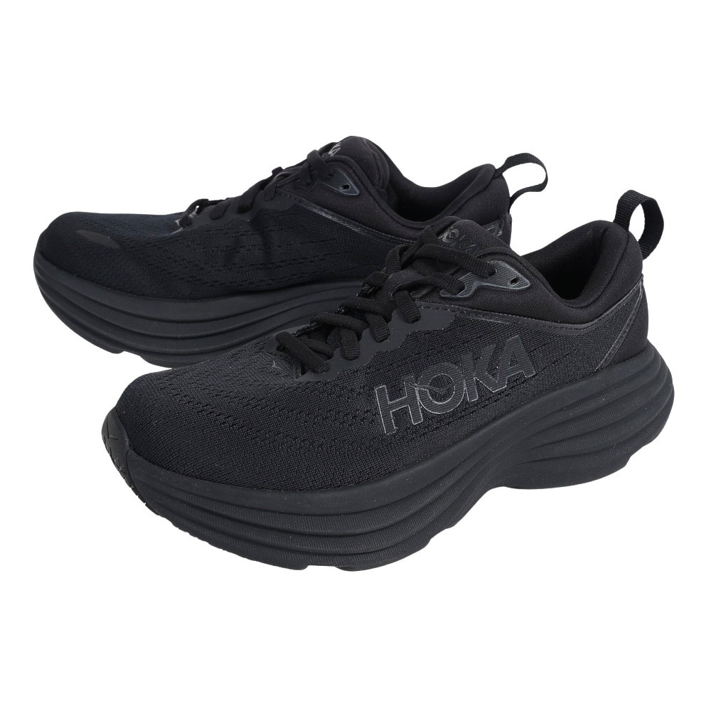 ホカ（HOKA）（レディース）ランニングシューズ BONDI 8 Wide ボンダイ8 ワイド ブラック 1127954-BBLC スニーカー トレーニング ジョギング