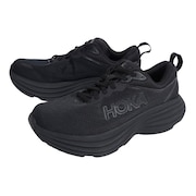 ホカ（HOKA）（レディース）ランニングシューズ BONDI 8 Wide ボンダイ8 ワイド ブラック 1127954-BBLC スニーカー トレーニング ジョギング