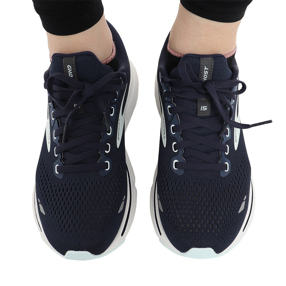 ブルックス ブルックス Brooks レディース ランニングシューズ レディース 紺 ゴースト15 ネイビー Brw3802 Nb スニーカー ジョギングシューズ 通勤 通学 スポーツ用品はスーパースポーツゼビオ