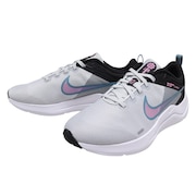 ナイキ（NIKE）（レディース）ランニングシューズ ダウンシフター 12 グレー ピンク DD9294-006 スニーカー ジョキング トレーニング 軽量 通気性 部活