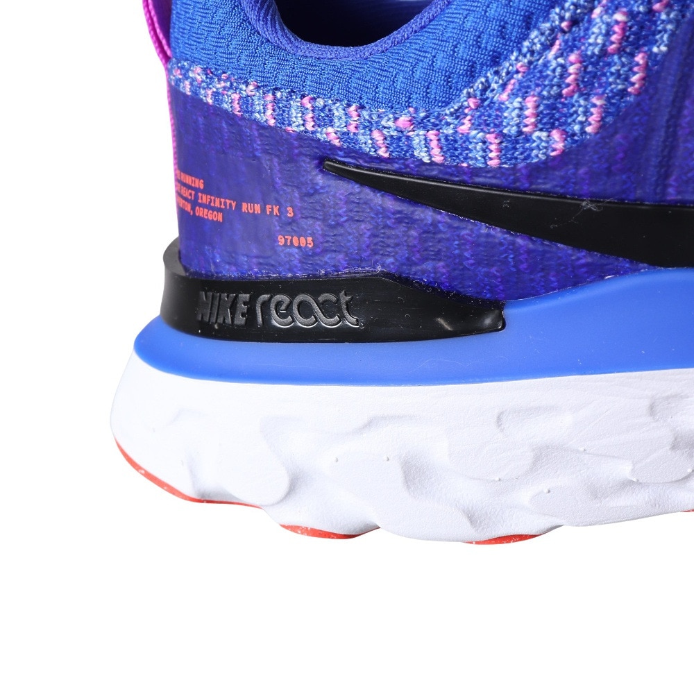 ナイキ（NIKE）（レディース）ランニングシューズ リアクト インフィニティ ラン 3 ネイビー DZ3016-400 スニーカー フライニット トレーニング ジョギング 