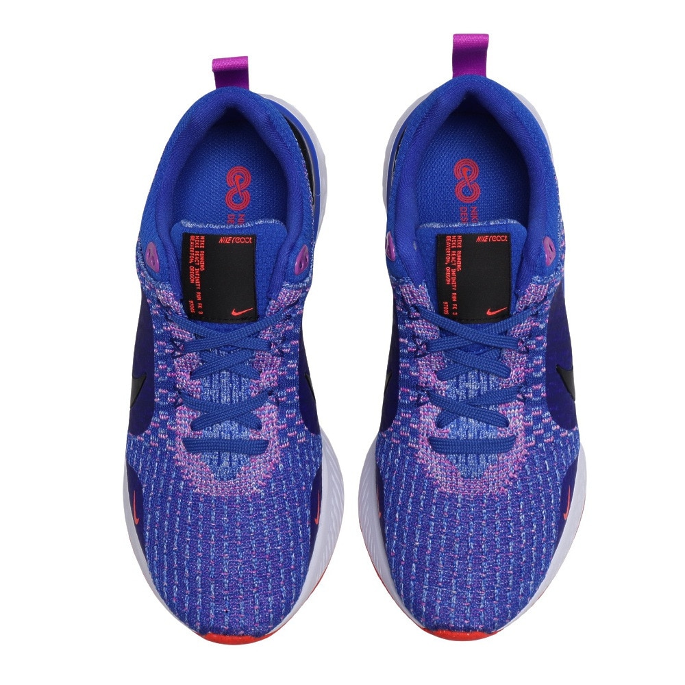 ナイキ（NIKE）（レディース）ランニングシューズ リアクト インフィニティ ラン 3 ネイビー DZ3016-400 スニーカー フライニット トレーニング ジョギング 