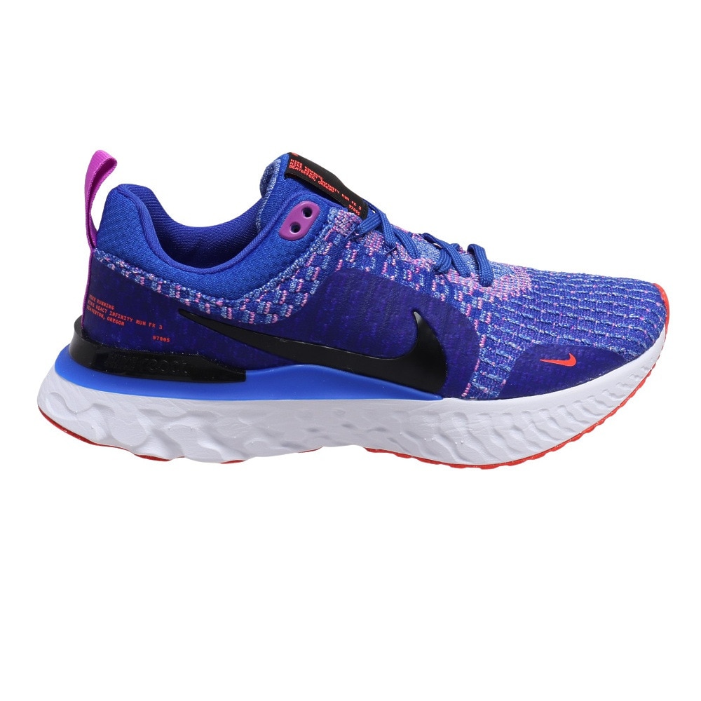 ナイキ（NIKE）（レディース）ランニングシューズ リアクト インフィニティ ラン 3 ネイビー DZ3016-400 スニーカー フライニット トレーニング ジョギング 