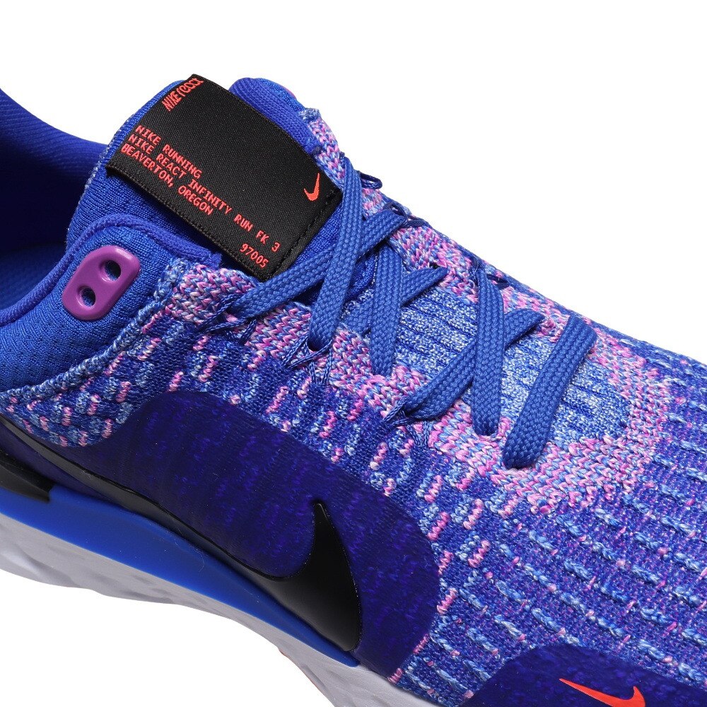 ナイキ（NIKE）（レディース）ランニングシューズ リアクト インフィニティ ラン 3 ネイビー DZ3016-400 スニーカー フライニット トレーニング ジョギング 