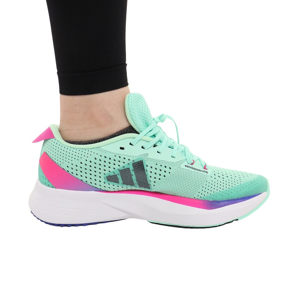 アディダス（adidas）（レディース）ランニングシューズ ジョギングシューズ 緑 レディース アディゼロ SL W GV9090 部活