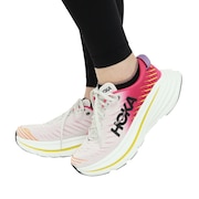 ホカ（HOKA）（レディース）ランニングシューズ ボンダイ X ピンク ホワイト 1113513-BDBPY スニーカー トレーニング ジョグ クッション 軽量