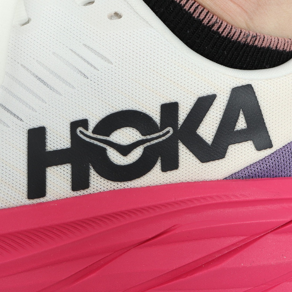 ホカ（HOKA）（レディース）ランニングシューズ リンコン3 ホワイト ピンク 1119396-BDBE スニーカー トレーニング ジョグ クッション 軽量
