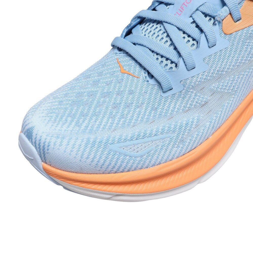 豊富な品 ホカオネオネ CLIFTON クリフトン 1127896 レディス 陸上 ランニング ランニングシューズ B ライトグレー×ペールブルー  HOKA ONE