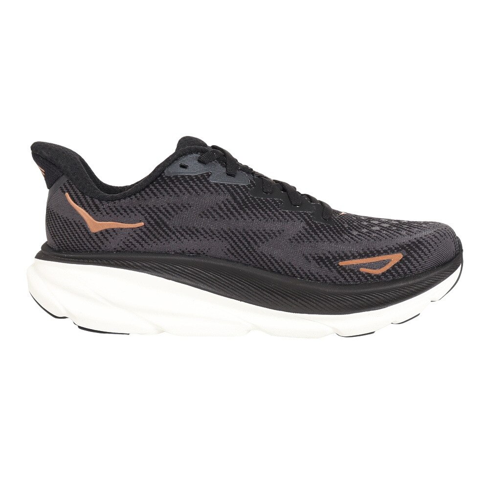 ホカ（HOKA）（レディース）ランニングシューズ Clifton 9 クリフトン9 レギュラー ブラック ブラウン 1127896-BCPPR スニーカー トレーニング ジョギング