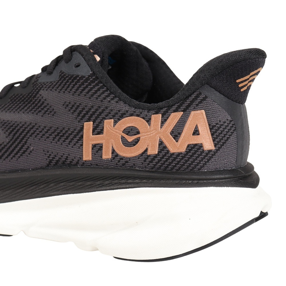 ホカ（HOKA）（レディース）ランニングシューズ Clifton 9 クリフトン9 レギュラー ブラック ブラウン 1127896-BCPPR スニーカー トレーニング ジョギング