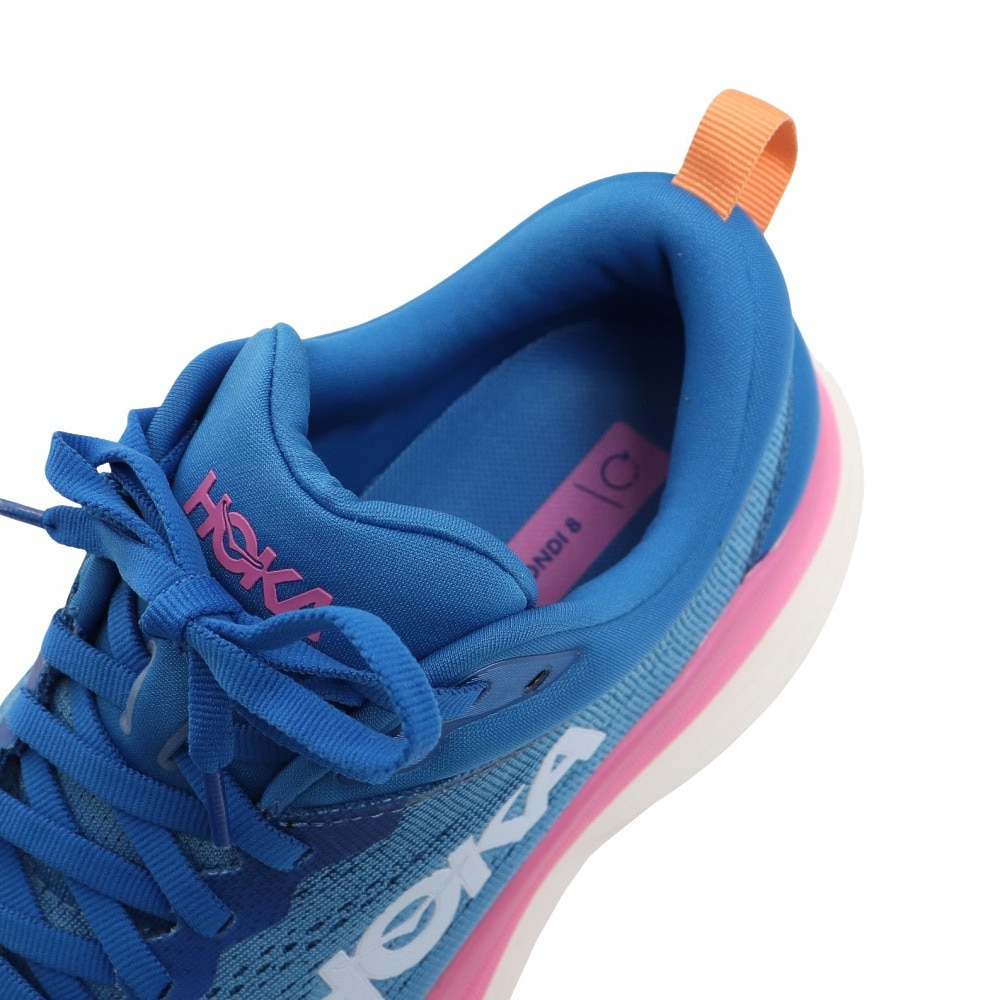 ホカ（HOKA）（レディース）ランニングシューズ ボンダイ 8 BONDI 8 ブルー ピンク 1127952-CSAA スニーカー トレーニング ジョギング 軽量