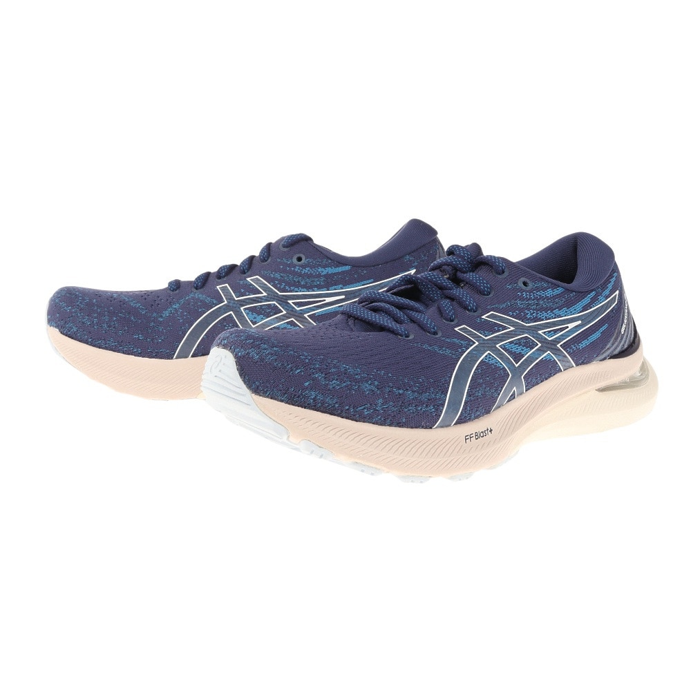 アシックス（ASICS）（レディース）ランニングシューズ ゲルカヤノ 29 GEL-KAYANO 29 ネイビー 1012B272.403 スニーカー  厚底 プレート ジョギング 軽量 駅伝