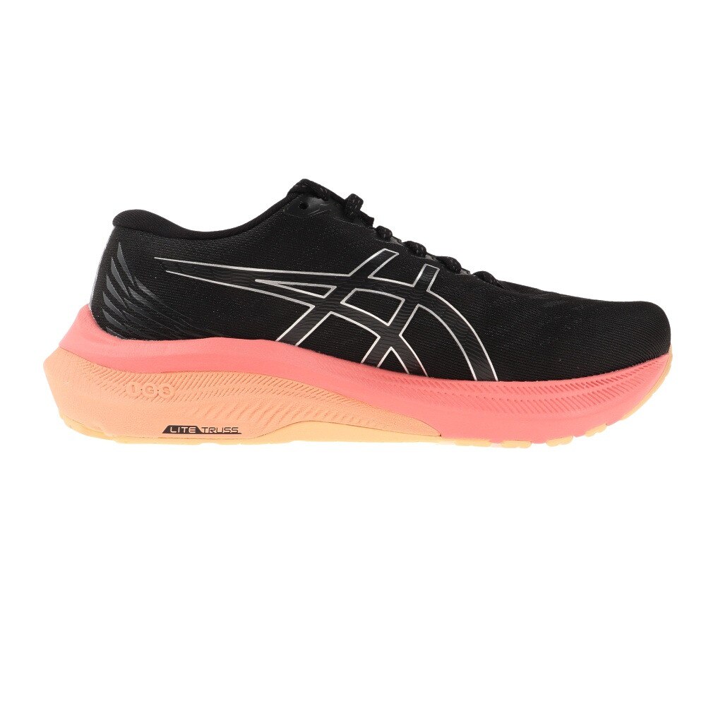 アシックス（ASICS）（レディース）ランニングシューズ  GT-2000 11 ワイド ブラック ピンク 1012B303.006 スニーカー トレーニング ジョギング 軽量 部活