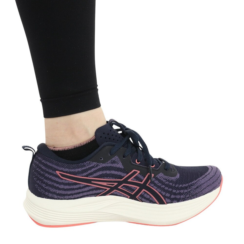 アシックス（ASICS）（レディース）ランニングシューズ エボライド スピード ネイビー 1012B432.400 スニーカー ジョグ トレーニング ウォーキング 軽量