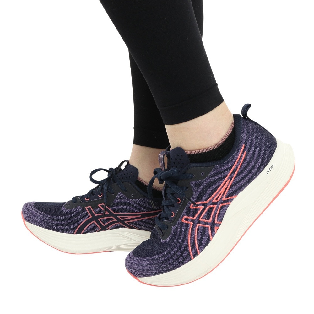 アシックス（ASICS）（レディース）ランニングシューズ エボライド スピード ネイビー 1012B432.400 スニーカー ジョグ トレーニング ウォーキング 軽量