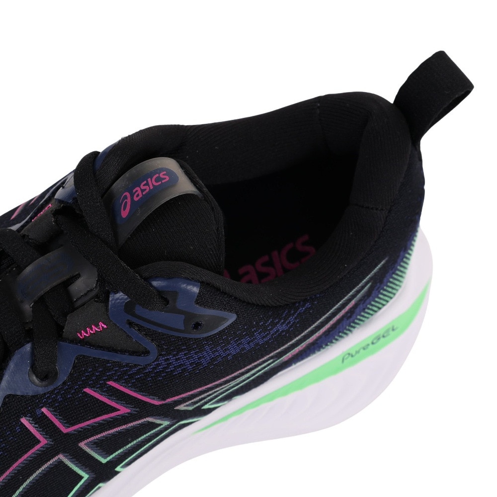 アシックス（ASICS）（レディース）ランニングシューズ ゲル キュムラス 25 ブラック ピンク 1012B441.001 スニーカー ジョグ ウォーキング 軽量 クッション