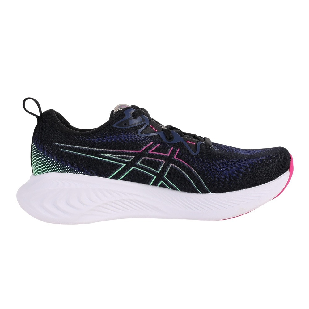 アシックス（ASICS）（レディース）ランニングシューズ ゲル キュムラス 25 ブラック ピンク 1012B441.001 スニーカー ジョグ ウォーキング 軽量 クッション