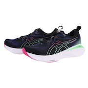 アシックス（ASICS）（レディース）ランニングシューズ ゲル キュムラス 25 ブラック ピンク 1012B441.001 スニーカー ジョグ ウォーキング 軽量 クッション