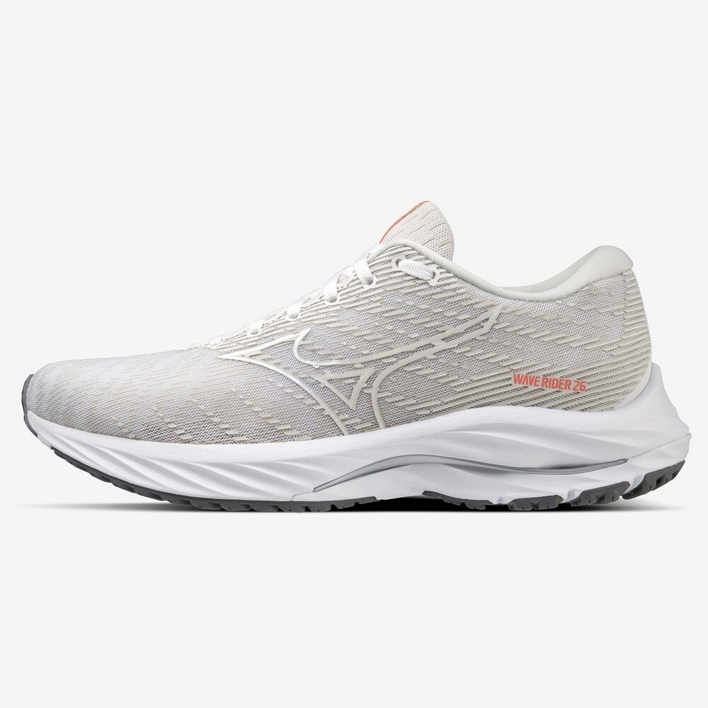 ミズノ（MIZUNO）（レディース）ランニングシューズ ウエーブライダー26 SW ホワイト J1GD220678 スニーカー ジョキング トレーニング 厚底 プレート