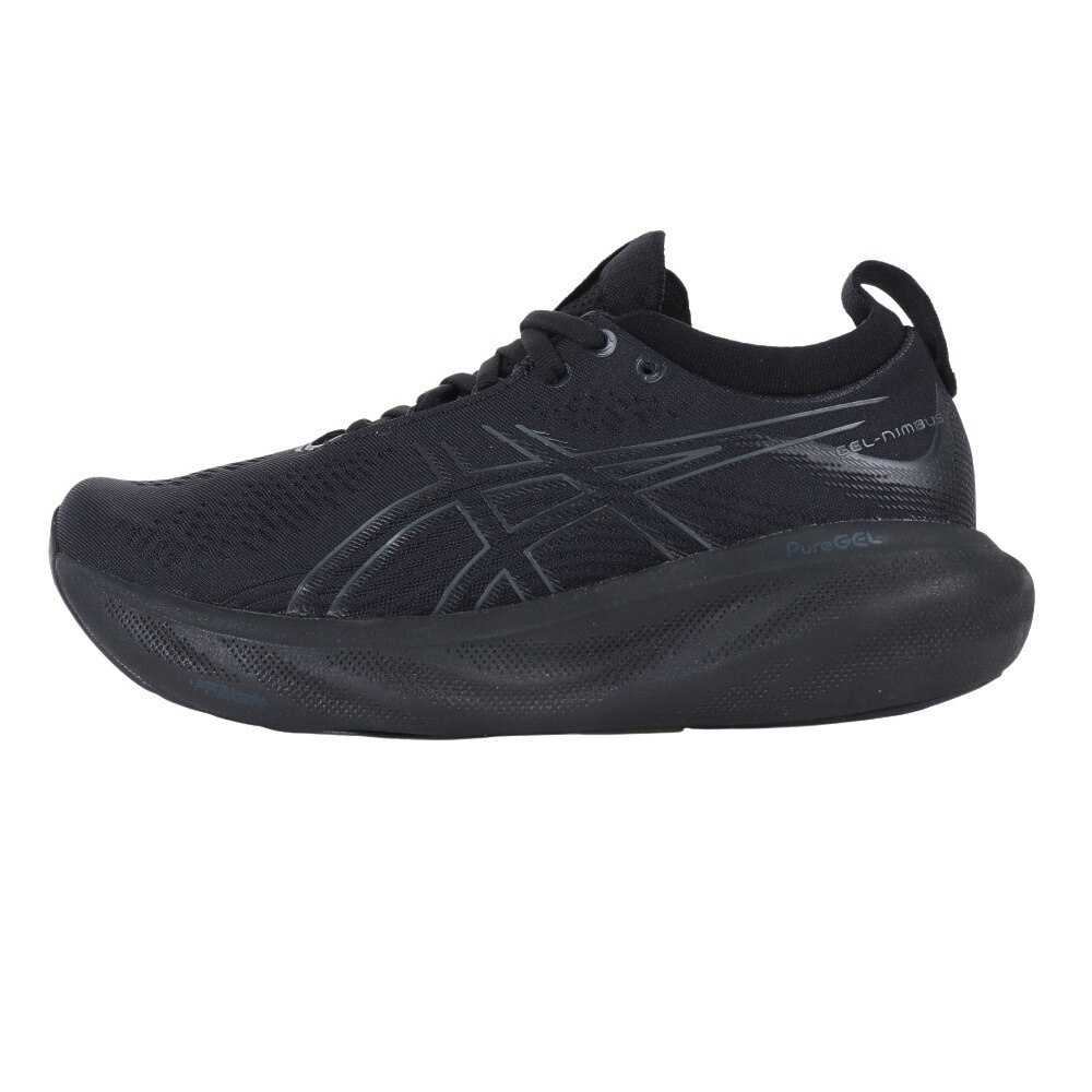 アシックス（ASICS）（レディース）ランニングシューズ ゲル ニンバス 25 ブラック 1012B356.002 スニーカー ジョギング トレーニング クッション