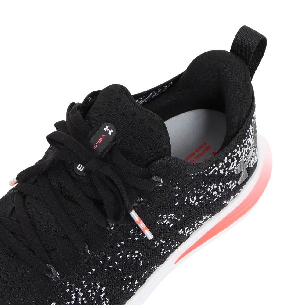 アンダーアーマー（UNDER ARMOUR）（レディース）ランニングシューズ ベロシティ3 ブラック 3026124 004 スニーカー ジョグ ウォーク 柔軟性 クッション性