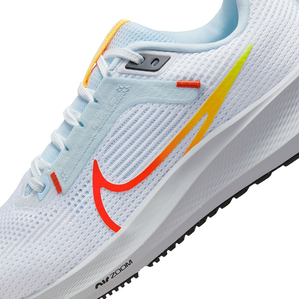 ナイキ（NIKE）（レディース）ランニングシューズ エア ズーム ペガサス 40 ライトブルー DV3854-102 スニーカー ジョギング マラソン  トレーニング 反発性