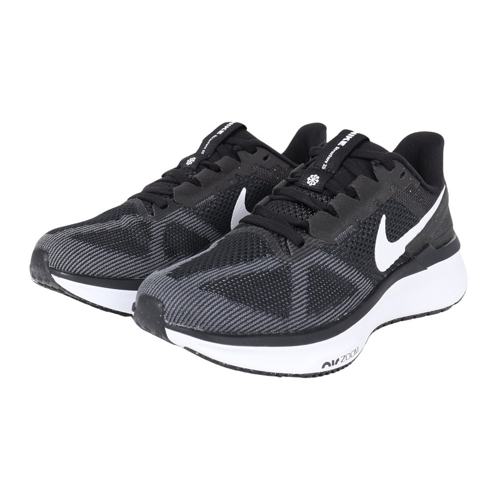 ナイキ（NIKE）（レディース）ランニングシューズ エア ズーム ストラクチャー25 ブラック DJ7884-001 スニーカー トレーニング ジョギング クッション性 