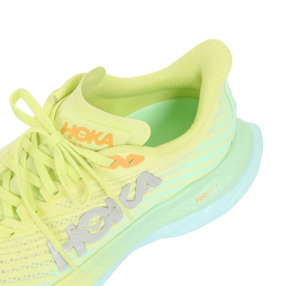 ホカ（HOKA）（レディース）ランニングシューズ マッハ5 ホワイトイエロー レギュラー 1127894-CGLG スニーカー ジョグ トレーニング 軽量 弾力性 反発力