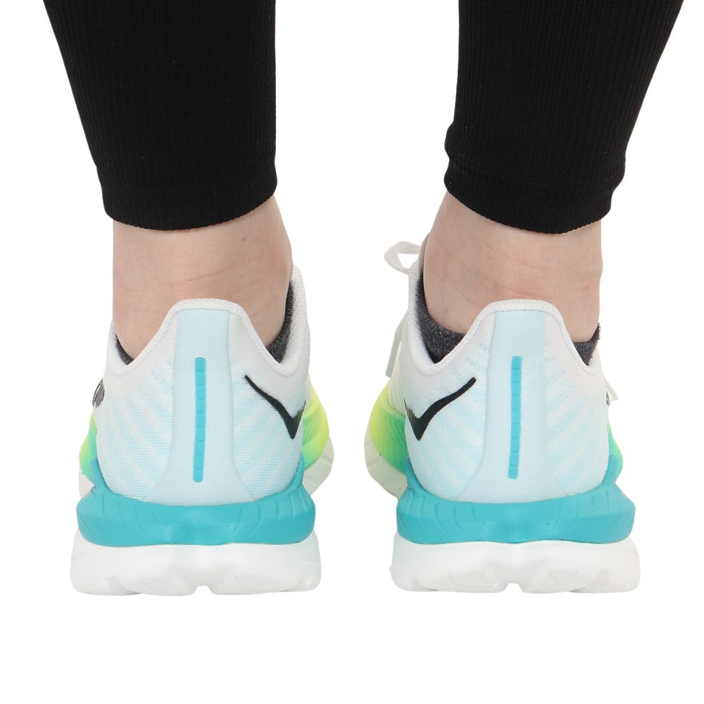 ホカ（HOKA）（レディース）ランニングシューズ マッハ5 ホワイト ブルー レギュラー 1127894-WBGL スニーカー ジョグ トレーニング 軽量 弾力性 反発力