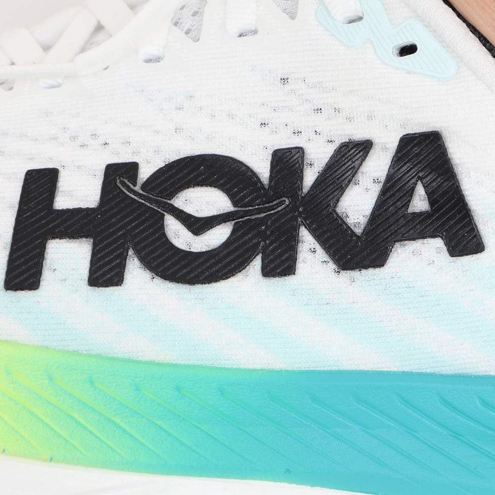 ホカ（HOKA）（レディース）ランニングシューズ マッハ5 ホワイト ブルー レギュラー 1127894-WBGL スニーカー ジョグ トレーニング 軽量 弾力性 反発力